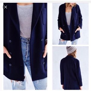 BDG Navy Blue Mid-Thigh Peacoat/Blazer (NWT!)